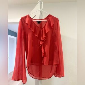 Ruffle V-Neck Blouse